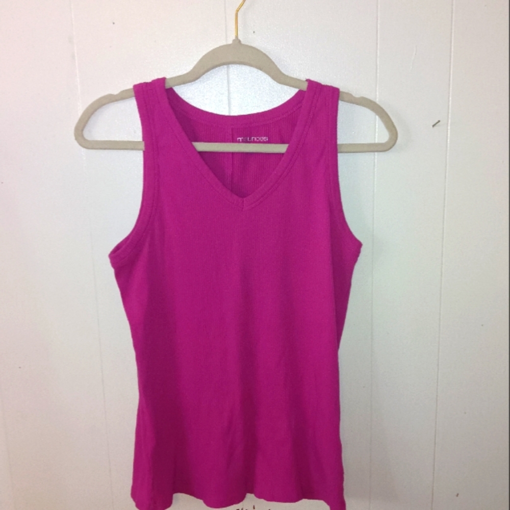 Maurices Women's V-Neck Magenta Tank Top XL
